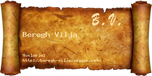 Beregh Vilja névjegykártya
